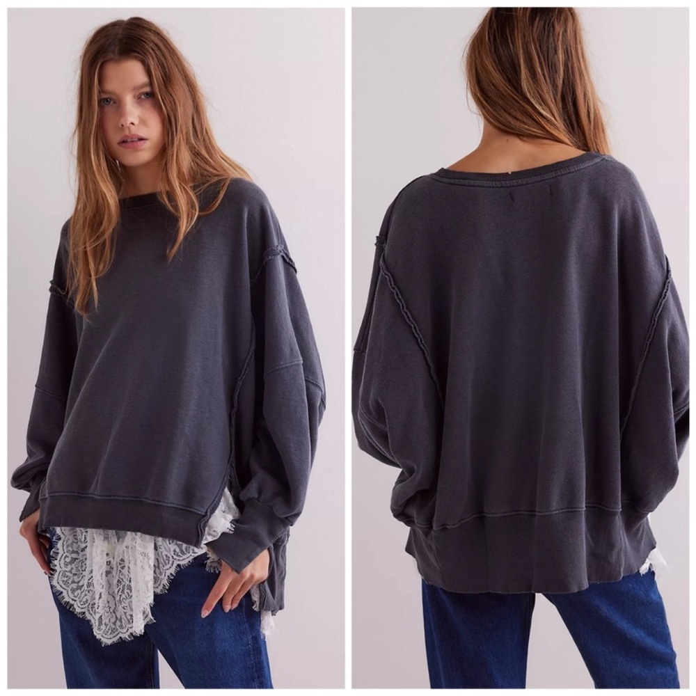▪️NWOT Free People Camden Sweatshirt in Black